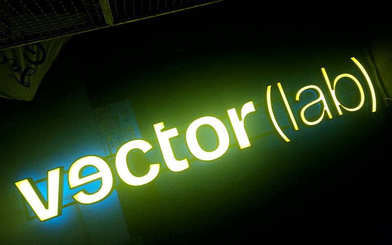 LED channel letter close-up